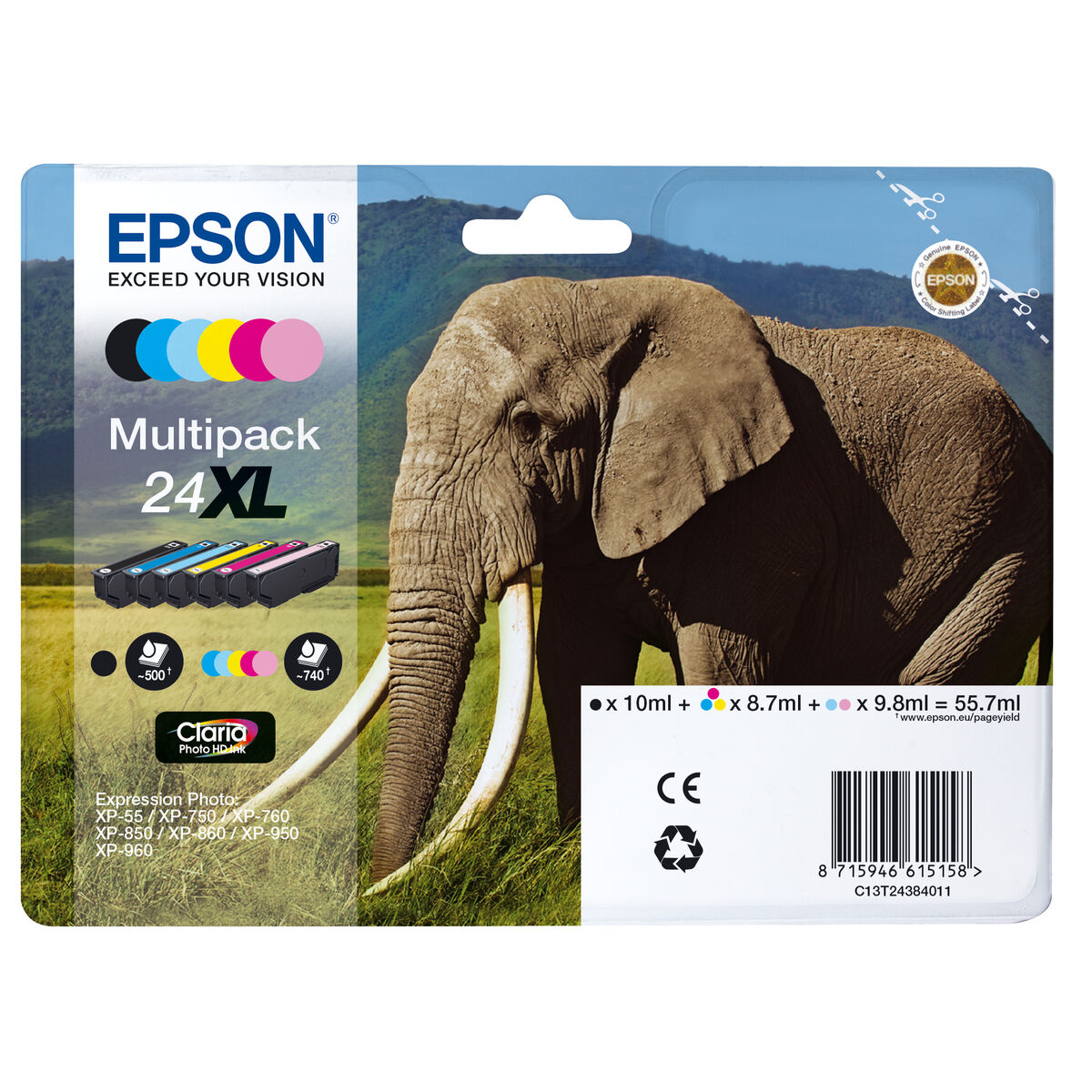 Tinteiro de Tinta Original Epson C13T15764010 24 XL