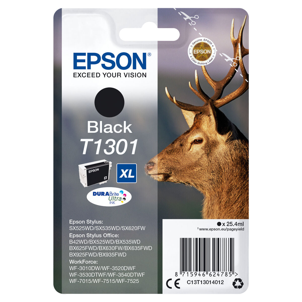 Tinteiro de Tinta Original Epson C13T13014012 Preto