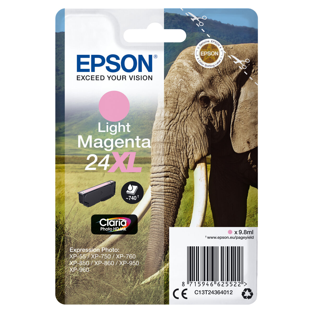 Tinteiro de Tinta Original Epson C13T24364012 Magenta Claro