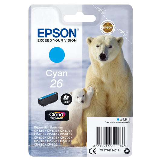 Tinteiro de Tinta Original Epson C13T26124012 Ciano