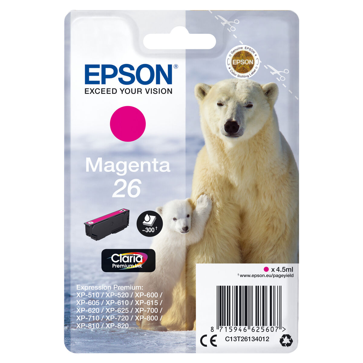 Tinteiro de Tinta Original Epson C13T26134012 Magenta