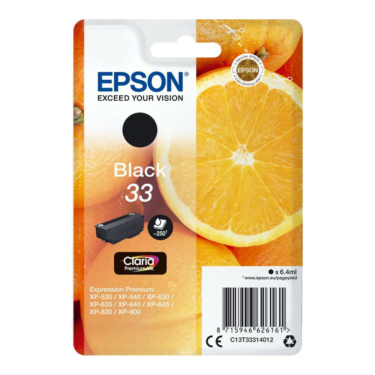 Tinteiro de Tinta Original Epson T3331 Preto