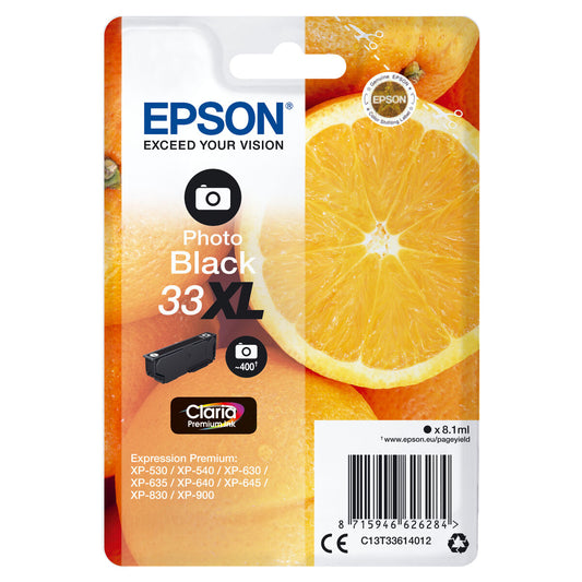 Tinteiro de Tinta Original Epson C13T33614012 Preto