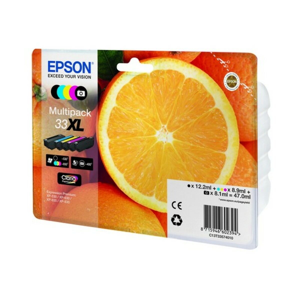 Tinteiro de Tinta Original Epson C13T33574011 (5 pcs) Multicolor