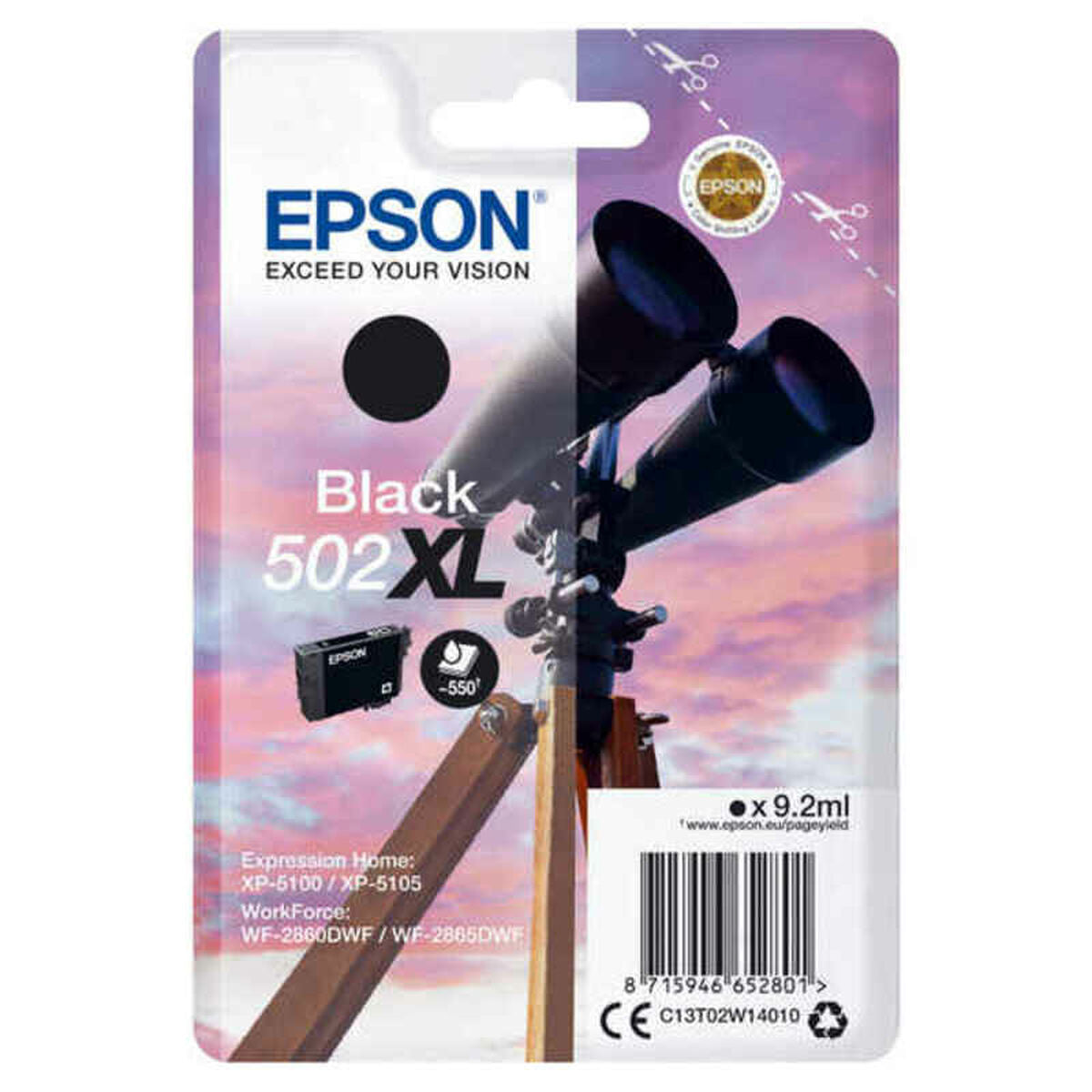 Tinteiro de Tinta Original Epson C13T02W14010 Preto