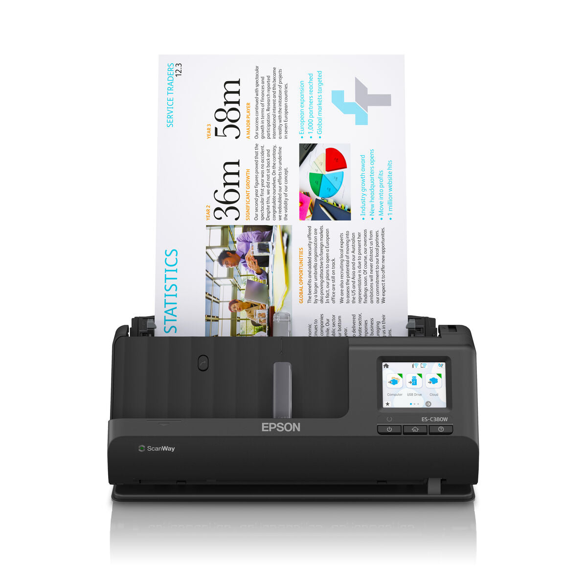 Scanner Dupla Face Epson WorkForce ES-C380W