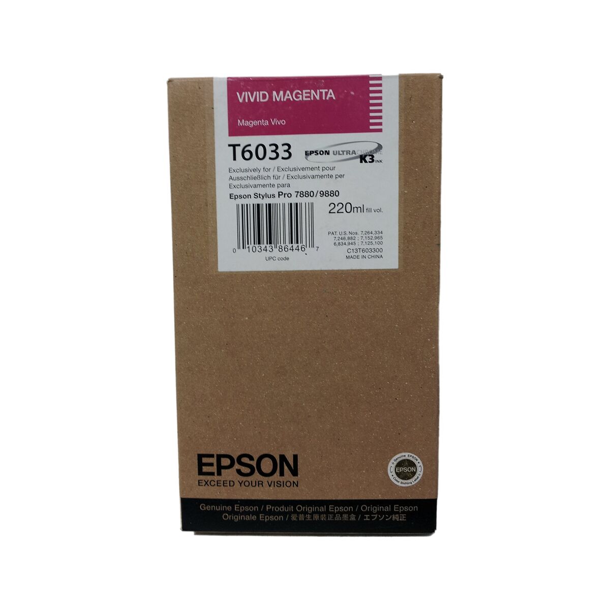 Tinteiro de Tinta Original Epson Stylus Pro 7880/9880 Magenta Prateado