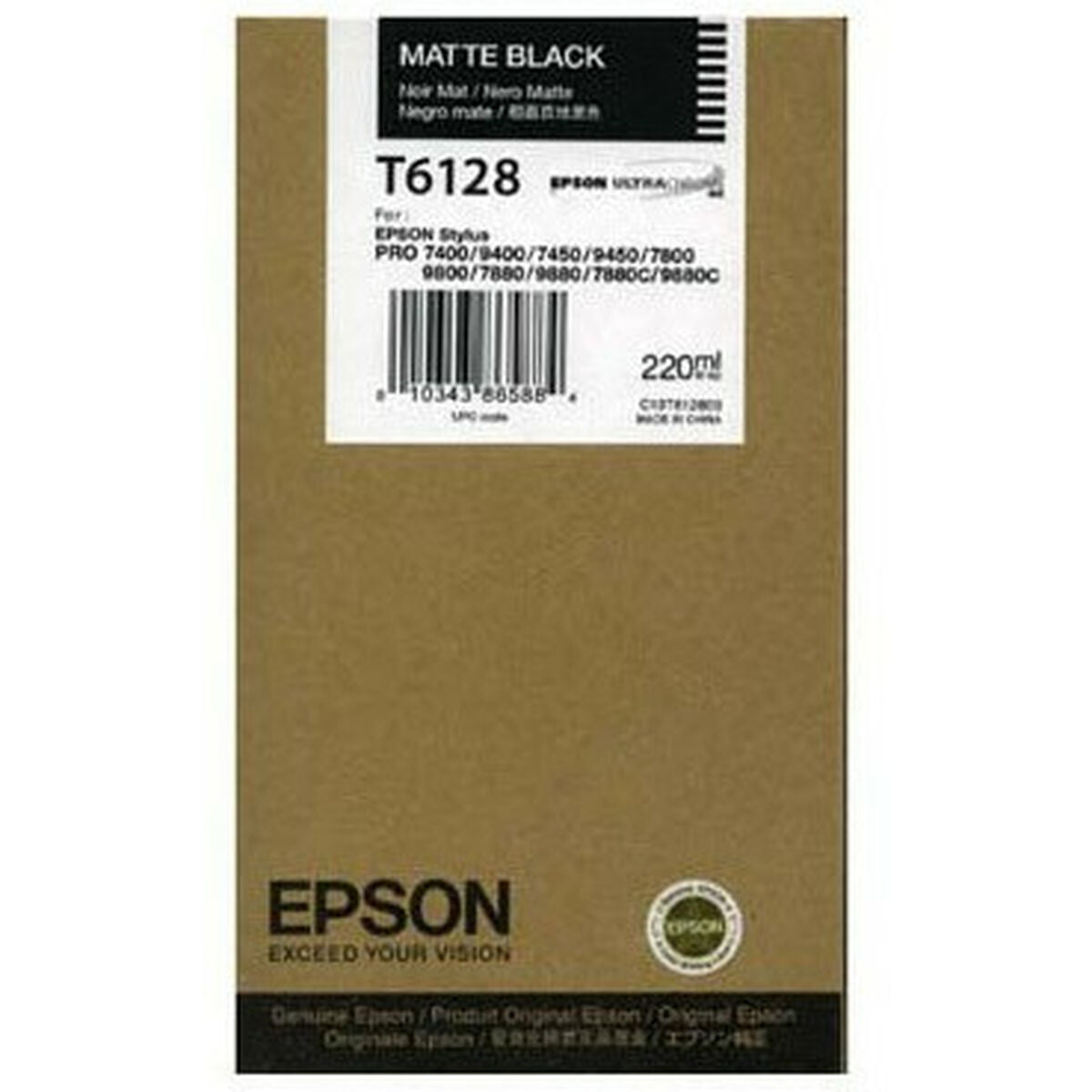 Tinteiro de Tinta Original Epson 7450 9450 7400 9400 7880 9880 7800 9800 Preto Preto mate