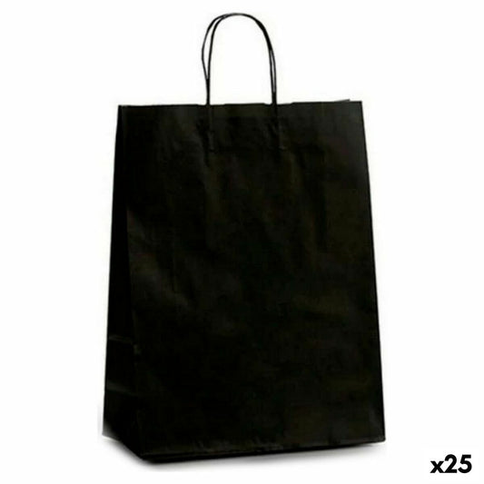 Mala de Papel Preto (12 x 52 x 32 cm) (25 Unidades)