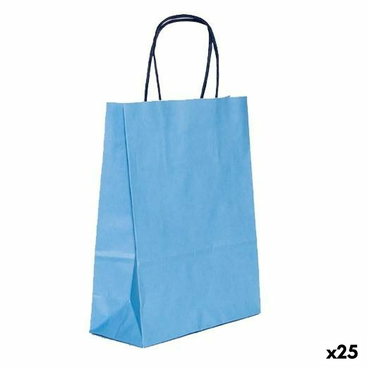 Sacos Fama 26 x 10 x 35 cm Azul Papel Com pegas 25 Unidades